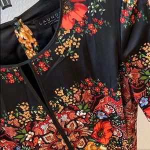 Laundry by Shelli Segal Black Multi Color